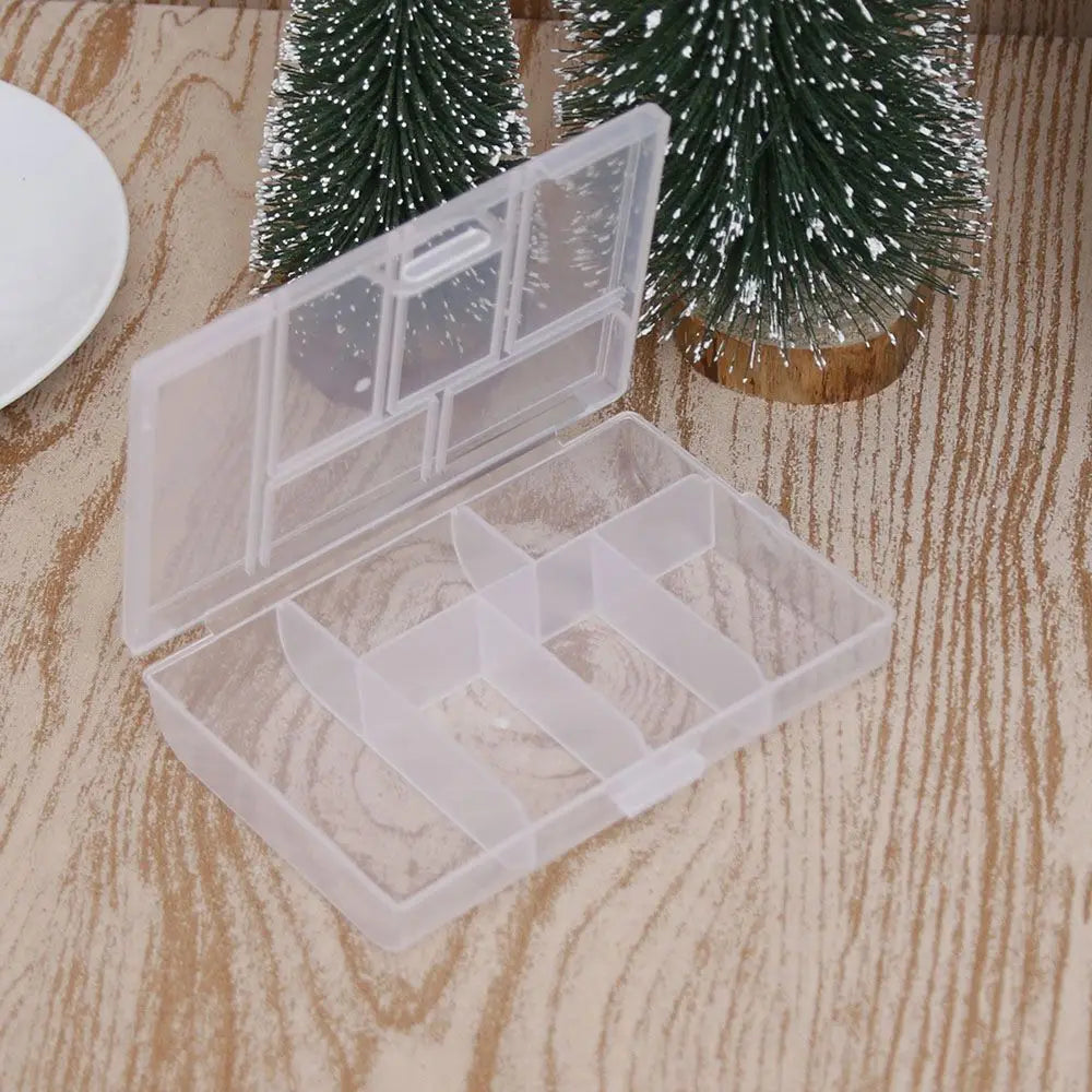 1pc 6 Grids Compartments Plastic Transparent Organizer Jewel Bead Case Cover Container Storage Box For Jewelry Pill Coin Sundry