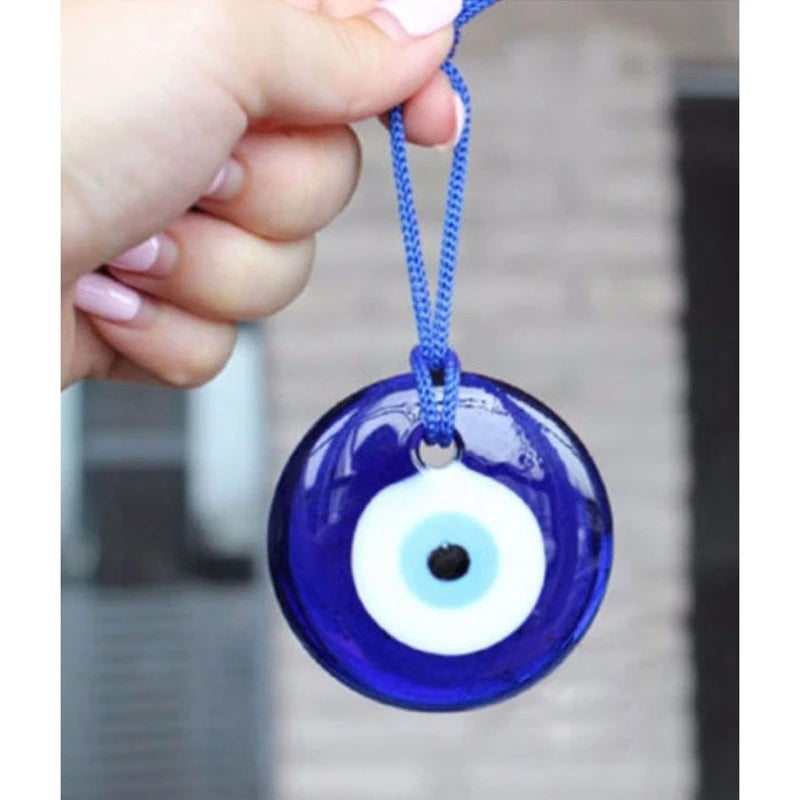 Lucky Turkish Greek Evil Blue Eye Charm Pendant Blue Lamp Work Glass Car Home Amulet Pendant Eye Jewelry Accessories K3ND