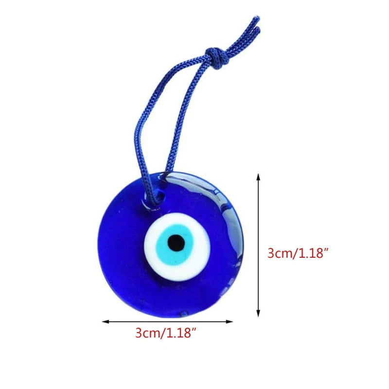 Lucky Turkish Greek Evil Blue Eye Charm Pendant Blue Lamp Work Glass Car Home Amulet Pendant Eye Jewelry Accessories K3ND