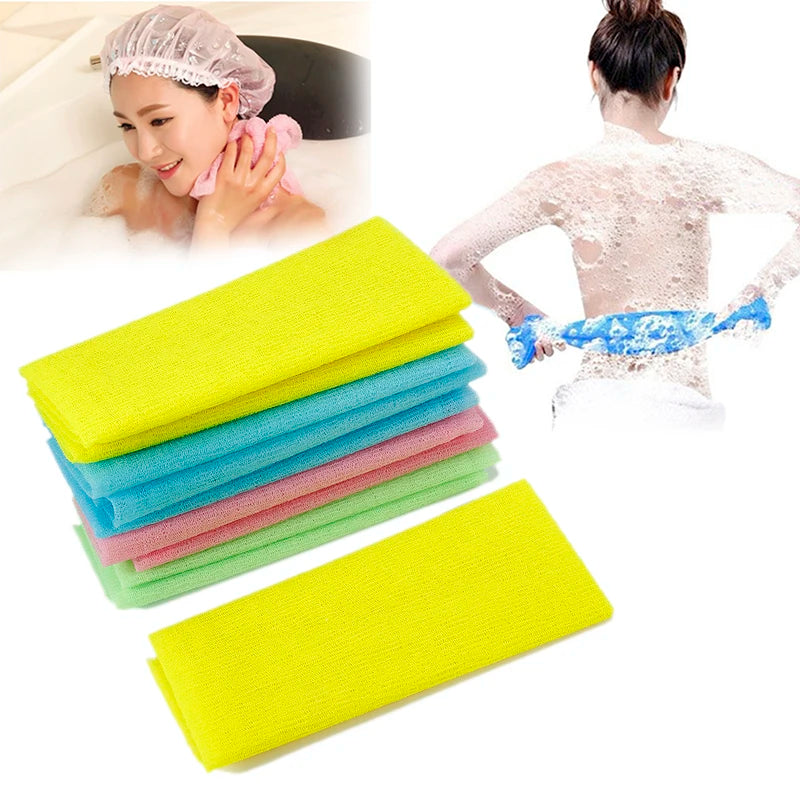 1pcs beauty skin exfoliating cloth washcloth Japanese body wash towel nylon bath towel skin polishing towel color sent randomly