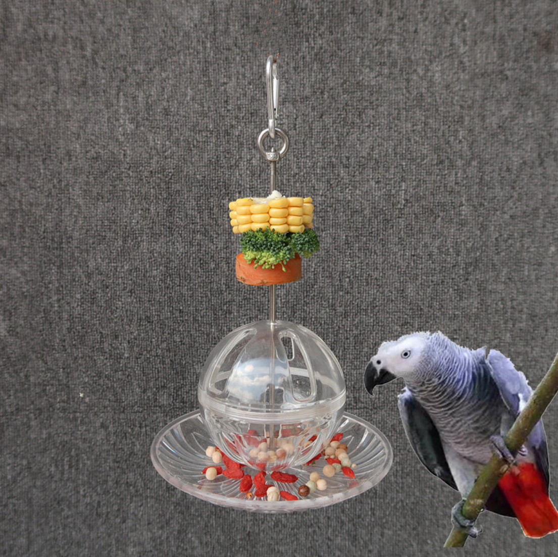 Parrot Toys Acrylic Nibbling Toy Bird Cage Educational Toy Bird Supplies Supplies Accessories Medium and Large Toy Bird