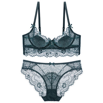 Beautiful Back Large Size Women's Lace Panties Passion Bra