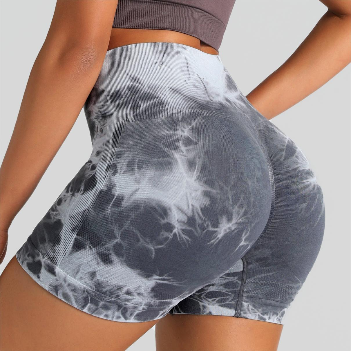 Printed Tight Fit Sports Yoga Shorts Print Tight Sports Yoga Shorts