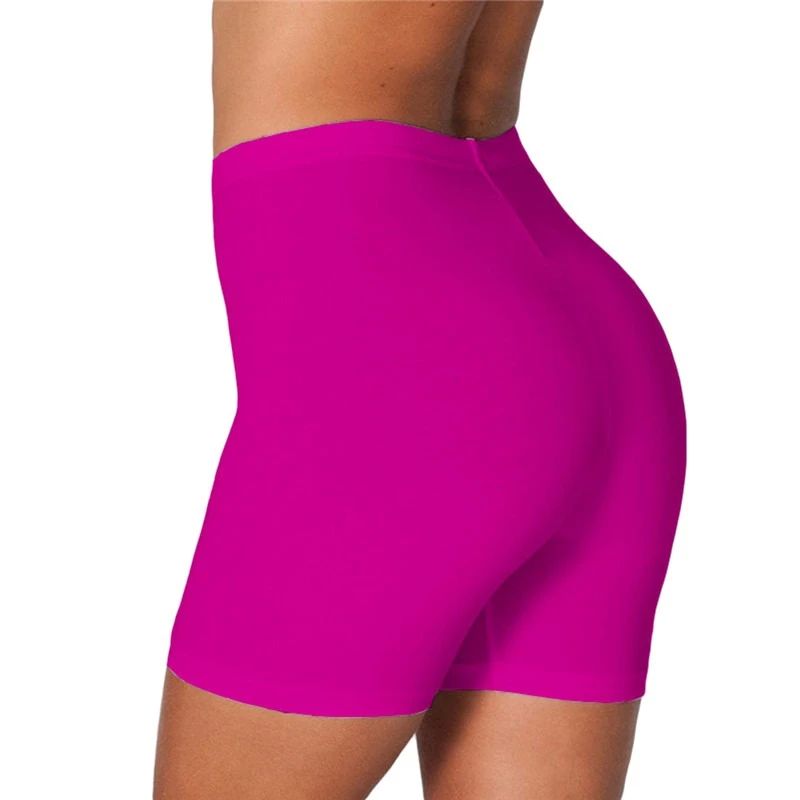 Solid Color High Waist Slim Yoga Shorts Pure Color High Waist Silm Yoga Shorts