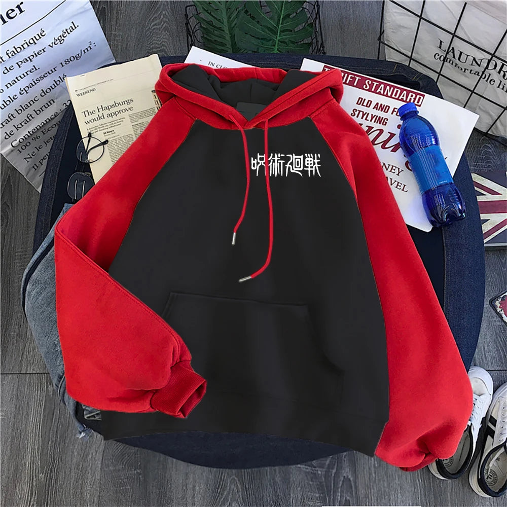 Jujutsu Kaisen Anime Print Hoodies Women Fleece Comfortable Hoodie Raglan Casual New Hoodies Sports Original Fashion Tracksuit