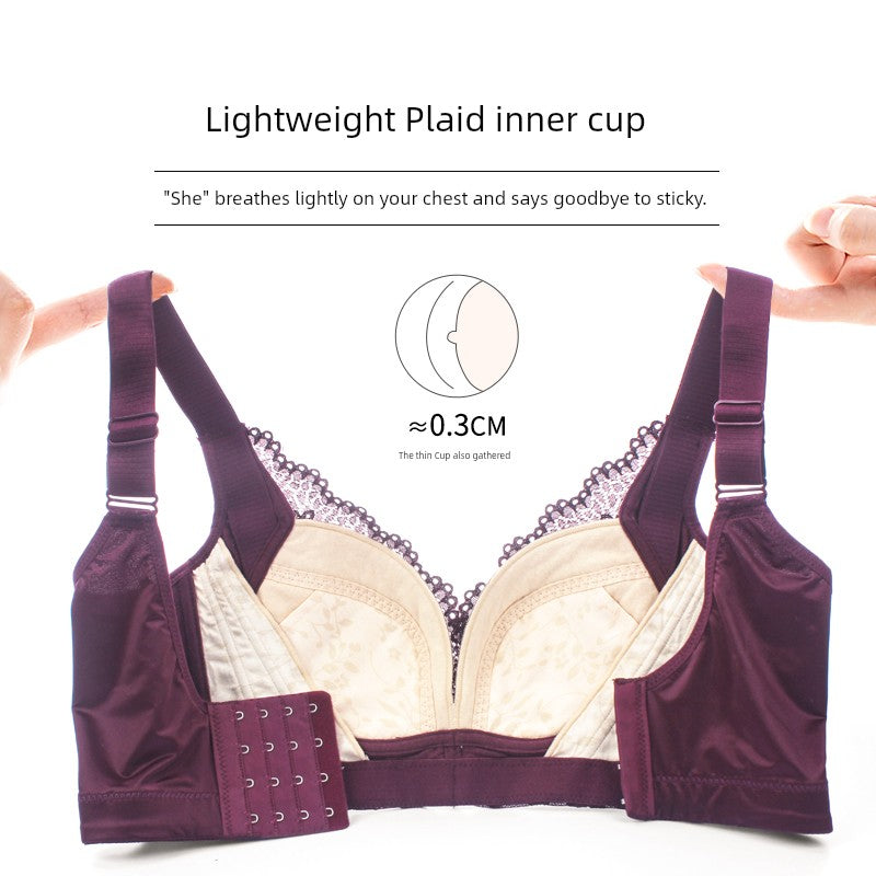 1916 Ms. Naijiao Ting Intimates Ultra-Thin Wireless Push up Adjustable Breast Holding Bra