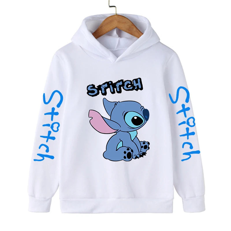 Funny Clothes Christmas Disney Stitch Hoodie Children Cartoon  Kid Girl Boy Lilo and Stitch Sweatshirt Hoody Baby Casual Top