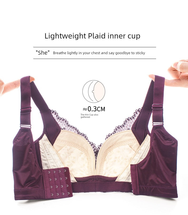 1916 Ms. Naijiao Ting Intimates Ultra-Thin Wireless Push up Adjustable Breast Holding Bra