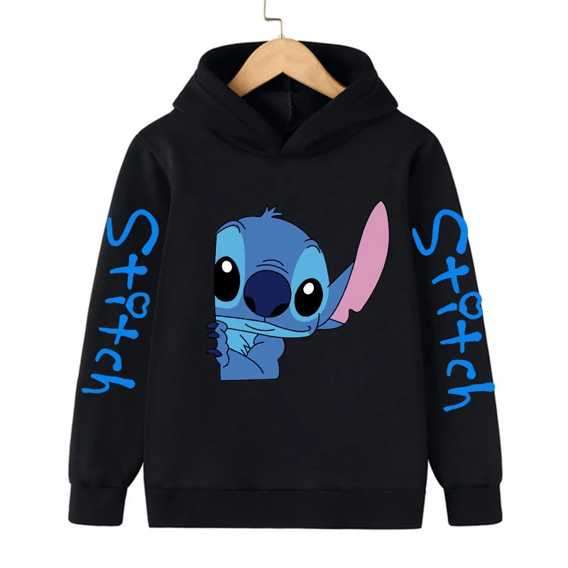 Funny Clothes Christmas Disney Stitch Hoodie Children Cartoon  Kid Girl Boy Lilo and Stitch Sweatshirt Hoody Baby Casual Top