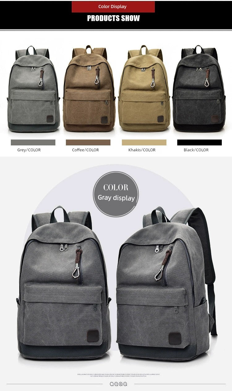 Travel Canvas Junior High School K-style Men Backpack