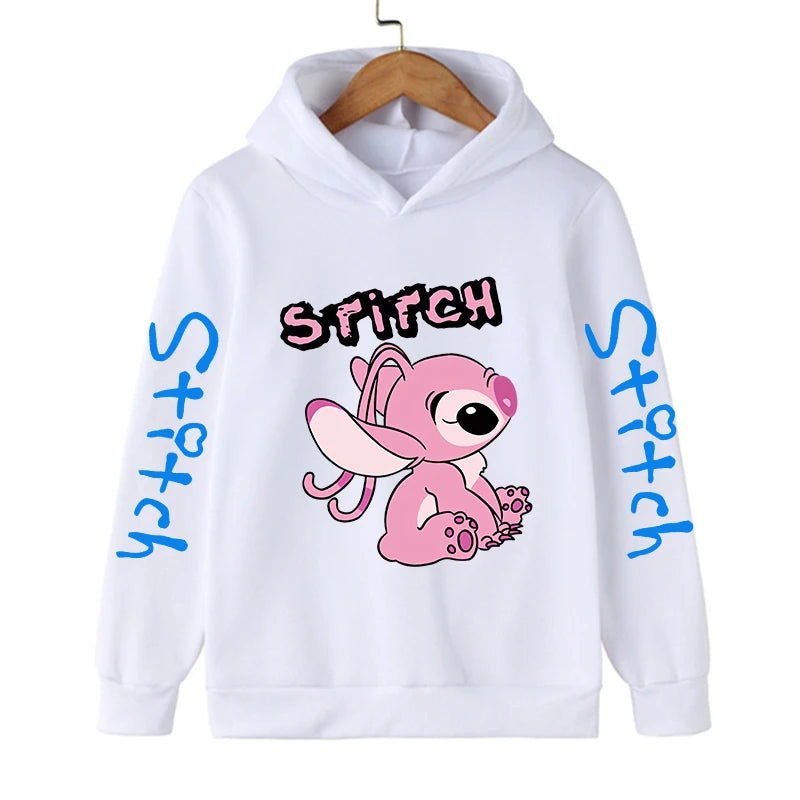 Funny Clothes Christmas Disney Stitch Hoodie Children Cartoon  Kid Girl Boy Lilo and Stitch Sweatshirt Hoody Baby Casual Top