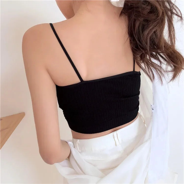 New Fashion Sexy Top Cotton Underwear Tube Top Bra Ladies Thread Bra Comfort Up Women Sports Bra Female Crop Top Sexy Lingerie