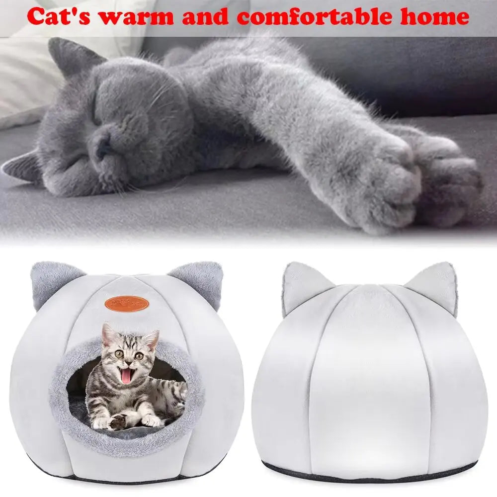 New Deep Sleep Comfort In Winter Cat Bed Iittle Mat Basket Small Dog House Products Pets Tent Cozy Cave Nest Indoor Cama Gato