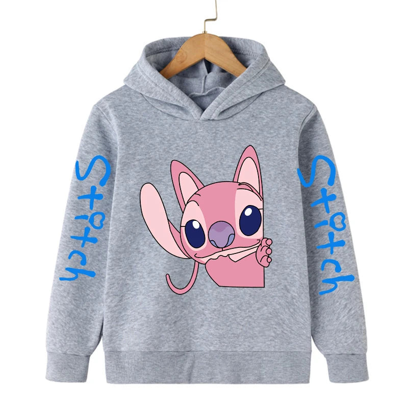 Funny Clothes Christmas Disney Stitch Hoodie Children Cartoon  Kid Girl Boy Lilo and Stitch Sweatshirt Hoody Baby Casual Top