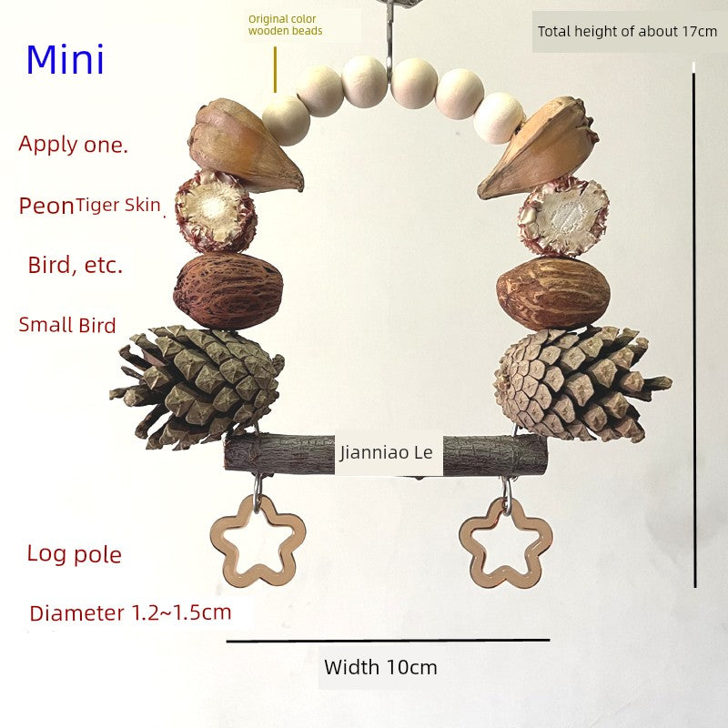 Natural Log Stainless Steel Peony Xuanfeng Ba Ge Swing