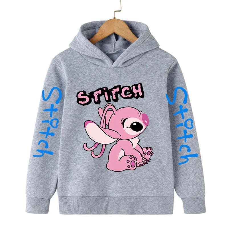 Funny Clothes Christmas Disney Stitch Hoodie Children Cartoon  Kid Girl Boy Lilo and Stitch Sweatshirt Hoody Baby Casual Top