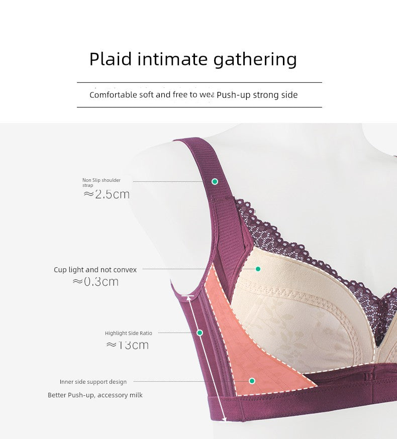 1916 Ms. Naijiao Ting Intimates Ultra-Thin Wireless Push up Adjustable Breast Holding Bra