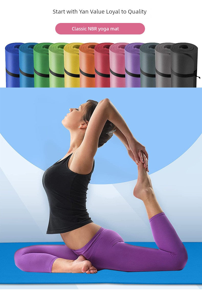 Fitness Yoga Mat Gym Cushion Exercise Mat Long Thick Yoga Mat