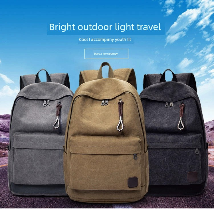 Travel Canvas Junior High School K-style Men Backpack