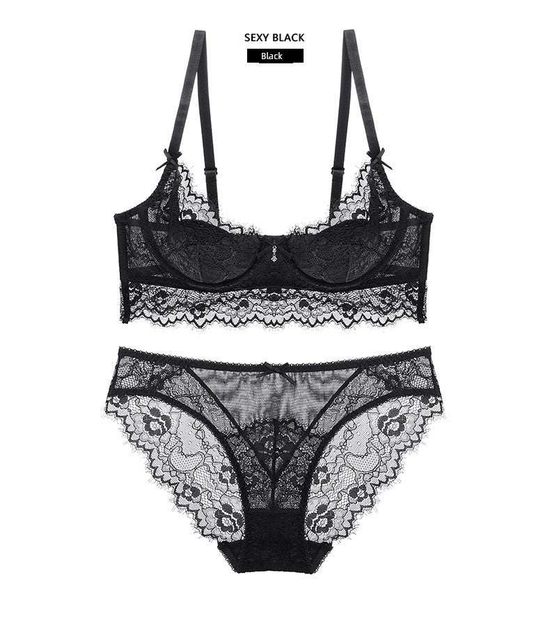 Beautiful Back Large Size Women's Lace Panties Passion Bra