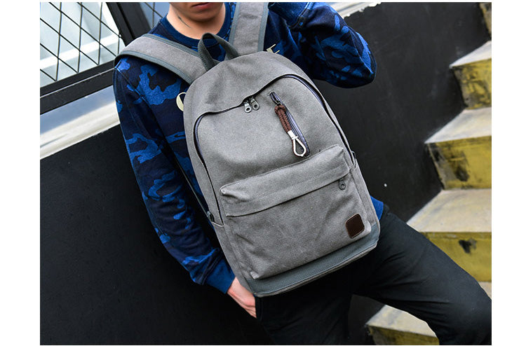 Travel Canvas Junior High School K-style Men Backpack