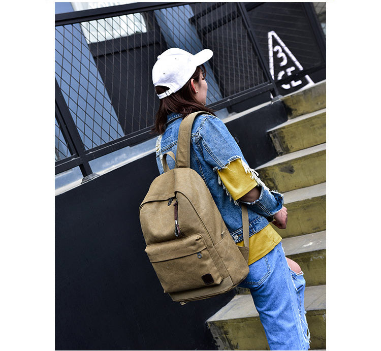 Travel Canvas Junior High School K-style Men Backpack