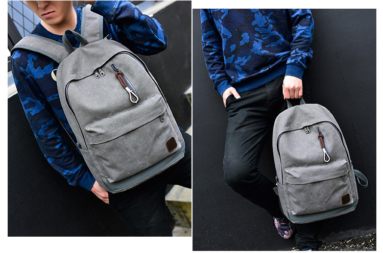 Travel Canvas Junior High School K-style Men Backpack