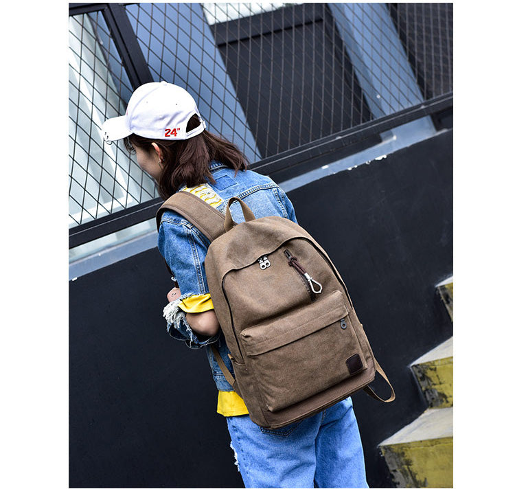 Travel Canvas Junior High School K-style Men Backpack