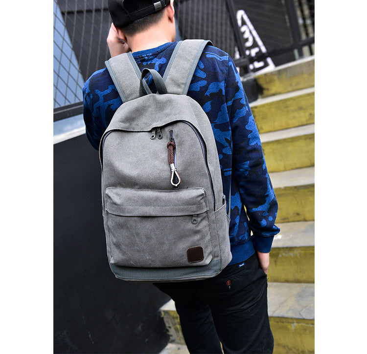 Travel Canvas Junior High School K-style Men Backpack