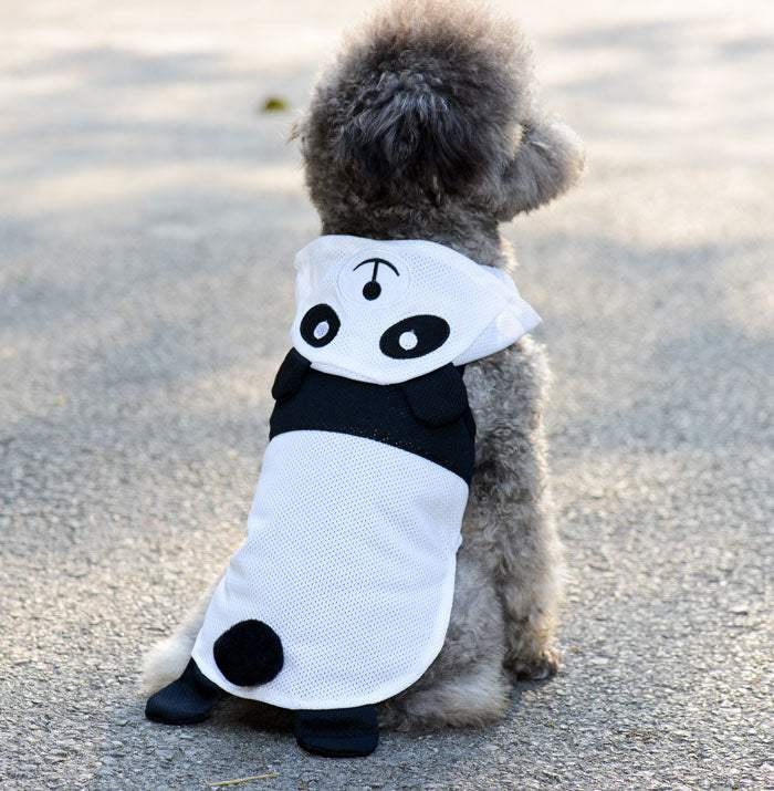 Pet Clothes Thin Summer Clothing Breathable Sun Protection Teddy Vest Dog Mesh Grid Mickey Panda Pet Costume