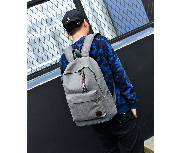 Travel Canvas Junior High School K-style Men Backpack